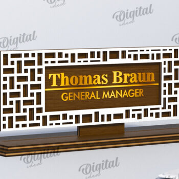 Intra απο ξύλο plywood 3mm-4mm πάχος – Ξύλινες πλάκες ονομάτων γραφείου Πακέτο LaserCut Δίασταση  20x20 cm INTRAFABR-116491496 - Image 10