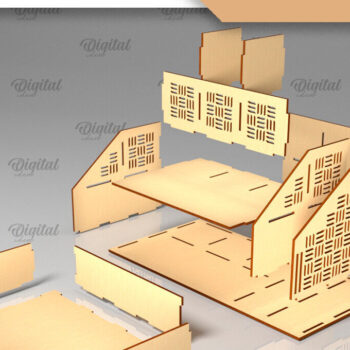 Intra απο ξύλο plywood 3mm-4mm πάχος – Ξύλινη οργάνωση γραφείου Δίασταση  20x20 cm INTRAFABR-98221312 - Image 2