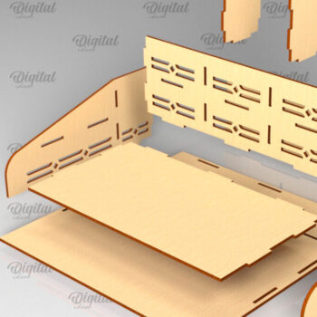 Intra απο ξύλο plywood 3mm-4mm πάχος – Ξύλινη οργάνωση γραφείου Δίασταση  20x20 cm INTRAFABR-98220993 - Image 2
