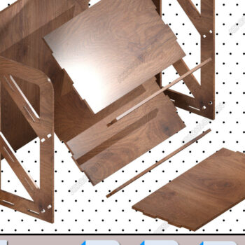 Intra απο ξύλο plywood 3mm-4mm πάχος – Ξύλινο Γραφείο Organizer Ράφι κοπής με λέιζερ Δίασταση  20x20 cm INTRAFABR-95002326 - Image 5