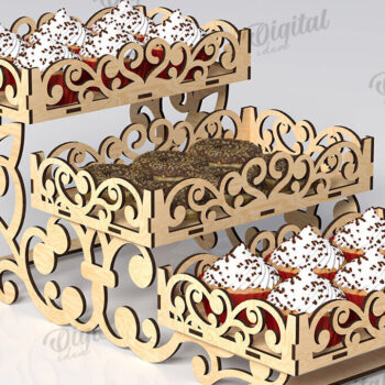 Intra απο ξύλο plywood 3mm-4mm πάχος – Ξύλινη βάση για επιδόρπιο  κοπής με λέιζερ Δίασταση  20x20 cm INTRAFABR-111357476 - Image 1