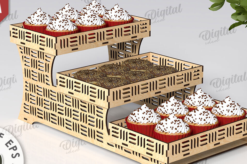 Intra απο ξύλο plywood 3mm-4mm πάχος – Ξύλινη βάση για επιδόρπιο  κοπής με λέιζερ Δίασταση  20x20 cm INTRAFABR-111357262