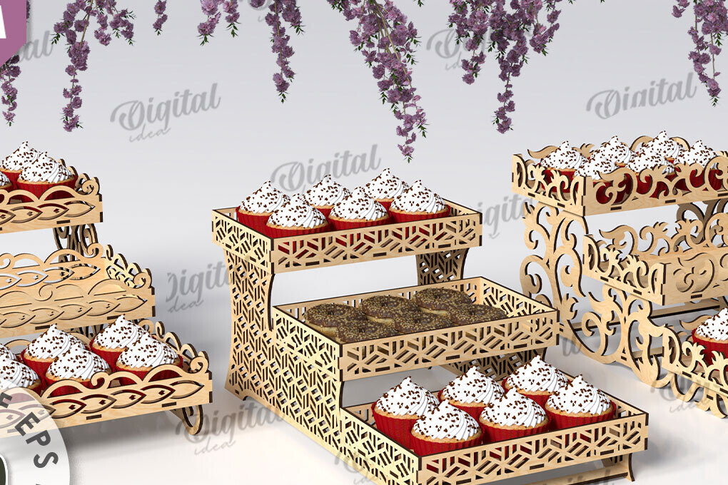 Intra απο ξύλο plywood 3mm-4mm πάχος – Ξύλινες βάσεις για επιδόρπιο Δέσμη κοπής με λέιζερ Δίασταση  20x20 cm INTRAFABR-111420456