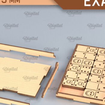 Intra απο ξύλο plywood 3mm-4mm πάχος – Ξύλινο Domino Box Δίασταση  20x20 cm INTRAFABR-95713782 - Image 2