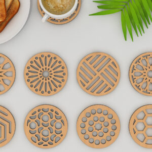 Intra απο ξύλο plywood 3mm-4mm πάχος – Πρότυπα κοπής ξύλινων σουβέρ 149 Δίασταση  20x20 cm INTRAFABR-58473785