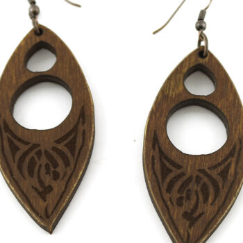 Intra απο ξύλο plywood 3mm-4mm πάχος – Ξύλινο Σκουλαρίκι. Αρχείο κοπής με λέιζερ. 5 Σχεδιασμός Δίασταση  5x5 cm INTRAFABR-96494654 - Image 2