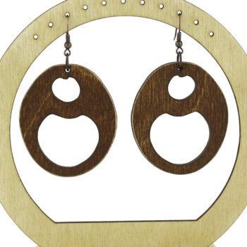 Intra απο ξύλο plywood 3mm-4mm πάχος – Ξύλινο Σκουλαρίκι. Αρχείο κοπής με λέιζερ. 5 Σχεδιασμός Δίασταση  5x5 cm INTRAFABR-96494654 - Image 4