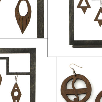 Intra απο ξύλο plywood 3mm-4mm πάχος – Ξύλινο Σκουλαρίκι. Αρχείο λέιζερ. 10 σχέδια. Δίασταση  5x5 cm INTRAFABR-96723427 - Image 4