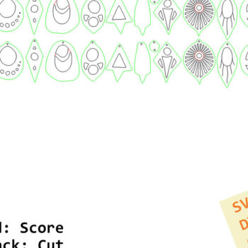 Intra απο ξύλο plywood 3mm-4mm πάχος – Ξύλινο Σκουλαρίκι. Αρχείο λέιζερ. 10 σχέδια. Δίασταση  5x5 cm INTRAFABR-96723427 - Image 6