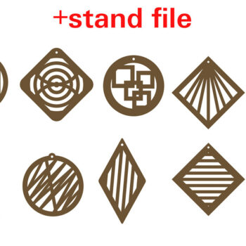 Intra απο ξύλο plywood 3mm-4mm πάχος – Ξύλινο Σκουλαρίκι. Αρχείο λέιζερ Δίασταση  5x5 cm INTRAFABR-96197917 - Image 4