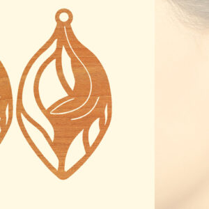 Intra απο ξύλο plywood 3mm-4mm πάχος – Ξύλινα Σκουλαρίκια Δίασταση  5x5 cm INTRAFABR-96303234