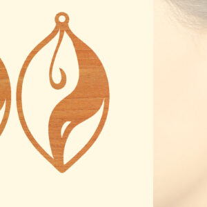 Intra απο ξύλο plywood 3mm-4mm πάχος – Ξύλινα Σκουλαρίκια Δίασταση  5x5 cm INTRAFABR-96303371