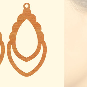 Intra απο ξύλο plywood 3mm-4mm πάχος – Ξύλινα Σκουλαρίκια Δίασταση  5x5 cm INTRAFABR-96303427 - Image 1