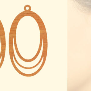 Intra απο ξύλο plywood 3mm-4mm πάχος – Ξύλινα Σκουλαρίκια Δίασταση  5x5 cm INTRAFABR-96303594