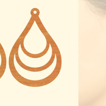 Intra απο ξύλο plywood 3mm-4mm πάχος – Ξύλινα Σκουλαρίκια Δίασταση  5x5 cm INTRAFABR-96303682 - Image 1