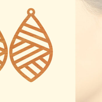 Intra απο ξύλο plywood 3mm-4mm πάχος – Ξύλινα Σκουλαρίκια Δίασταση  5x5 cm INTRAFABR-87307095 - Image 1