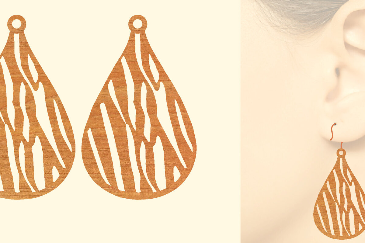 Intra απο ξύλο plywood 3mm-4mm πάχος – Ξύλινα Σκουλαρίκια Δίασταση  5x5 cm INTRAFABR-96303901