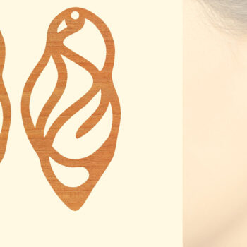 Intra απο ξύλο plywood 3mm-4mm πάχος – Ξύλινα Σκουλαρίκια Δίασταση  5x5 cm INTRAFABR-96453449 - Image 1