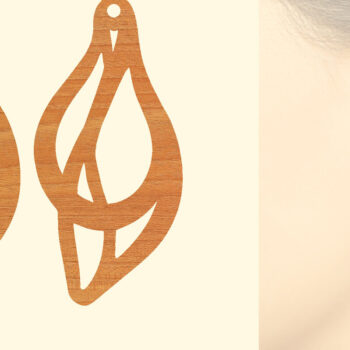 Intra απο ξύλο plywood 3mm-4mm πάχος – Ξύλινα Σκουλαρίκια Δίασταση  5x5 cm INTRAFABR-96453498 - Image 1