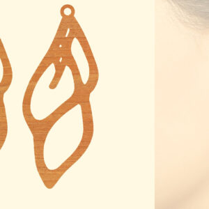 Intra απο ξύλο plywood 3mm-4mm πάχος – Ξύλινα Σκουλαρίκια Δίασταση  5x5 cm INTRAFABR-96453567