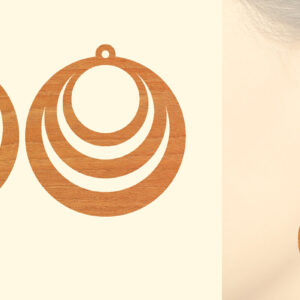 Intra απο ξύλο plywood 3mm-4mm πάχος – Ξύλινα Σκουλαρίκια Δίασταση  5x5 cm INTRAFABR-87307417