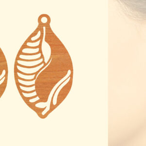 Intra απο ξύλο plywood 3mm-4mm πάχος – Ξύλινα Σκουλαρίκια Δίασταση  5x5 cm INTRAFABR-96303174