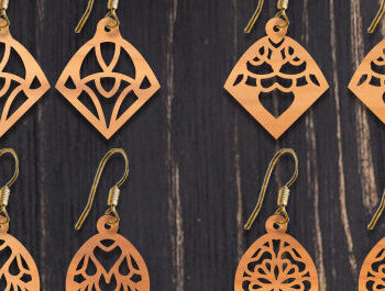 Intra απο ξύλο plywood 3mm-4mm πάχος – Ξύλινα σκουλαρίκια  Δίασταση  5x5 cm INTRAFABR-93319065 - Image 1