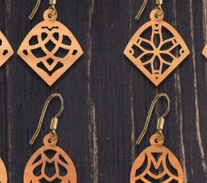 Intra απο ξύλο plywood 3mm-4mm πάχος – Ξύλινα σκουλαρίκια Δίασταση 5x5 cm INTRAFABR-93319077