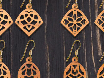 Intra απο ξύλο plywood 3mm-4mm πάχος – Ξύλινα σκουλαρίκια  Δίασταση  5x5 cm INTRAFABR-93319077 - Image 1