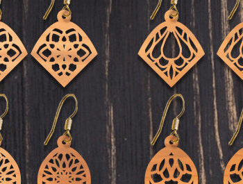 Intra απο ξύλο plywood 3mm-4mm πάχος – Ξύλινα σκουλαρίκια  Δίασταση  5x5 cm INTRAFABR-93319089 - Image 1