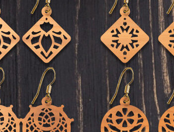 Intra απο ξύλο plywood 3mm-4mm πάχος – Ξύλινα σκουλαρίκια  Δίασταση  5x5 cm INTRAFABR-93319112 - Image 1