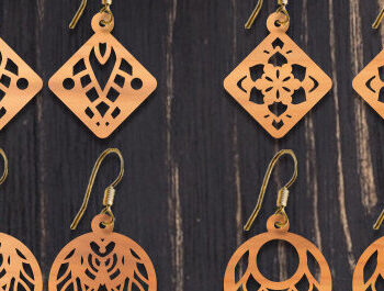 Intra απο ξύλο plywood 3mm-4mm πάχος – Ξύλινα σκουλαρίκια  Δίασταση  5x5 cm INTRAFABR-93319125 - Image 1