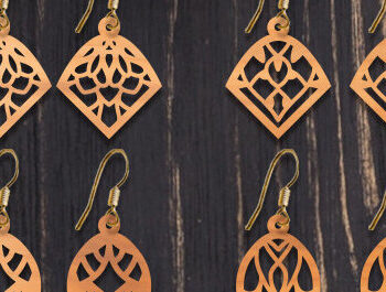 Intra απο ξύλο plywood 3mm-4mm πάχος – Ξύλινα σκουλαρίκια  Δίασταση  5x5 cm INTRAFABR-93319045 - Image 1