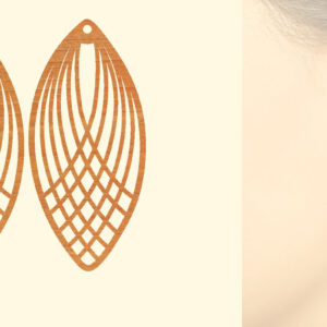 Intra απο ξύλο plywood 3mm-4mm πάχος – Ξύλινα Σκουλαρίκια Δίασταση  5x5 cm INTRAFABR-87192769