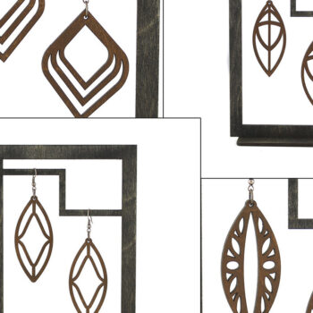 Intra απο ξύλο plywood 3mm-4mm πάχος – Ξύλινα Σκουλαρίκια. Αρχείο λέιζερ. 10 σχέδια Δίασταση  5x5 cm INTRAFABR-97296628 - Image 3