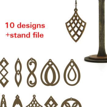 Intra απο ξύλο plywood 3mm-4mm πάχος – Ξύλινα Σκουλαρίκια. Αρχείο λέιζερ Δίασταση  5x5 cm INTRAFABR-96197906 - Image 1