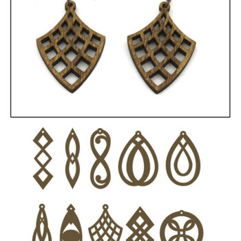 Intra απο ξύλο plywood 3mm-4mm πάχος – Ξύλινα Σκουλαρίκια. Αρχείο λέιζερ Δίασταση  5x5 cm INTRAFABR-96197906 - Image 4