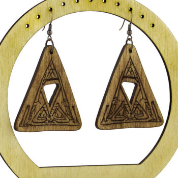 Intra απο ξύλο plywood 3mm-4mm πάχος – Ξύλινα Σκουλαρίκια. Αρχείο λέιζερ Δίασταση  5x5 cm INTRAFABR-96555040 - Image 2