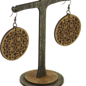 Intra απο ξύλο plywood 3mm-4mm πάχος – Ξύλινα Σκουλαρίκια. Αρχείο λέιζερ Δίασταση  5x5 cm INTRAFABR-96197900 - Image 3