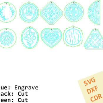 Intra απο ξύλο plywood 3mm-4mm πάχος – Ξύλινα Σκουλαρίκια. Αρχείο λέιζερ Δίασταση  5x5 cm INTRAFABR-96197900 - Image 6