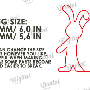 Intra απο ξύλο plywood 3mm-4mm πάχος – Ξύλινα Πασχαλινά λαγουδάκια κομμένα με λέιζερ Δίασταση  20x20 cm INTRAFABR-116494773 - Image 3