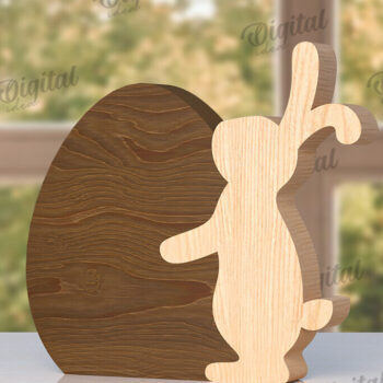 Intra απο ξύλο plywood 3mm-4mm πάχος – Ξύλινα Πασχαλινά λαγουδάκια κομμένα με λέιζερ Δίασταση  20x20 cm INTRAFABR-116494773 - Image 8