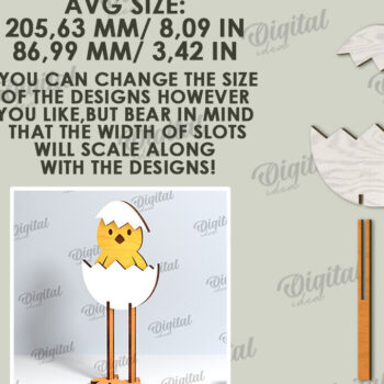 Intra απο ξύλο plywood 3mm-4mm πάχος – Ξύλινοι Πασχαλινοί χαρακτήρες LaserCut Bundle Δίασταση  20x20 cm INTRAFABR-115895291 - Image 6