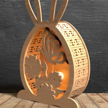 Intra απο ξύλο plywood 3mm-4mm πάχος – Ξύλινο Πασχαλινό Φανάρι - Τρισδιάστατη Δίασταση  20x20 cm INTRAFABR-117469114 - Image 3