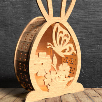 Intra απο ξύλο plywood 3mm-4mm πάχος – Ξύλινο Πασχαλινό Φανάρι - Τρισδιάστατη Δίασταση  20x20 cm INTRAFABR-117469114 - Image 5