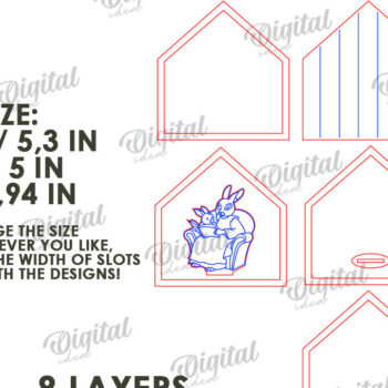 Intra απο ξύλο plywood 3mm-4mm πάχος – Ξύλινα Πασχαλινά Σπίτια κομμένα με λέιζερ Δίασταση  20x20 cm INTRAFABR-115216418 - Image 6