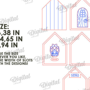 Intra απο ξύλο plywood 3mm-4mm πάχος – Ξύλινα Πασχαλινά Σπίτια κομμένα με λέιζερ Δίασταση  20x20 cm INTRAFABR-115216418 - Image 8
