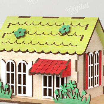 Intra απο ξύλο plywood 3mm-4mm πάχος – Ξύλινα Πασχαλινά Σπίτια LaserCut Bundle Δίασταση  20x20 cm INTRAFABR-116178091 - Image 3