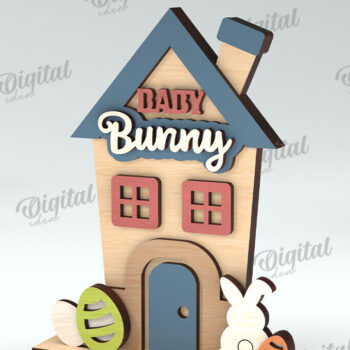 Intra απο ξύλο plywood 3mm-4mm πάχος – Ξύλινα Πασχαλινά Σπίτια LaserCut Bundle Δίασταση  20x20 cm INTRAFABR-115445866 - Image 3