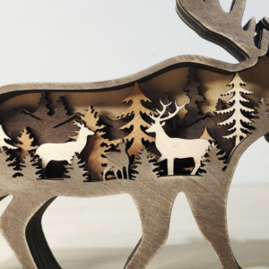 Intra απο ξύλο plywood 3mm-4mm πάχος – Ξύλινες χριστουγεννιάτικες στρώσεις αλκών Δίασταση  20x20 cm INTRAFABR-51287036